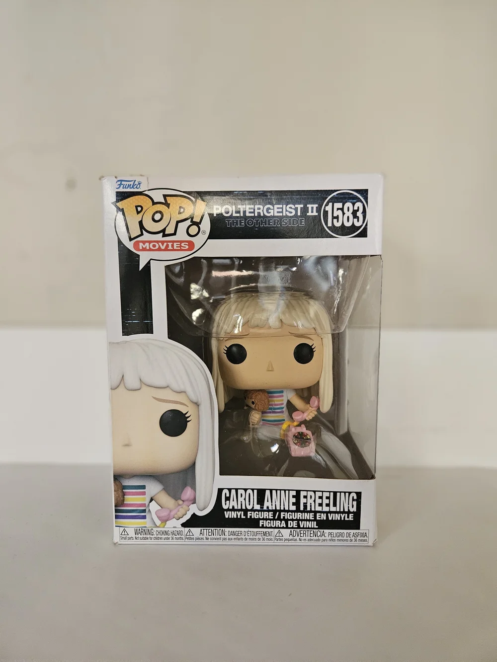 Funko POP! Carol Anne Freeling Figure - Blonde with Multicolor Outfit # 1583